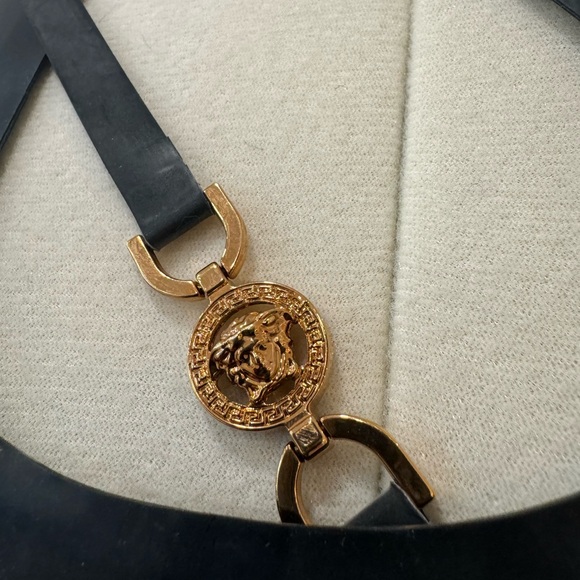 Versace Medusa Latex Crop Top, Black - Picture 9 of 14